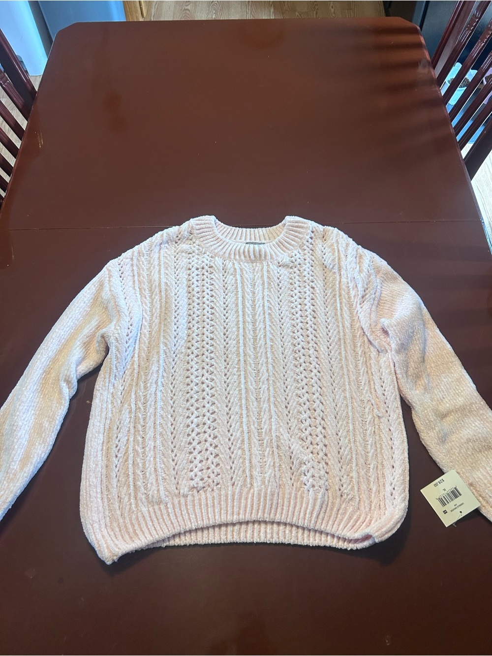 Falls Creek Cream Cable Crew Neck Sweater